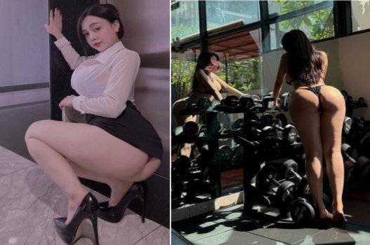 Gymer cặp đít to nhảy nhót thì đã vậy rồi